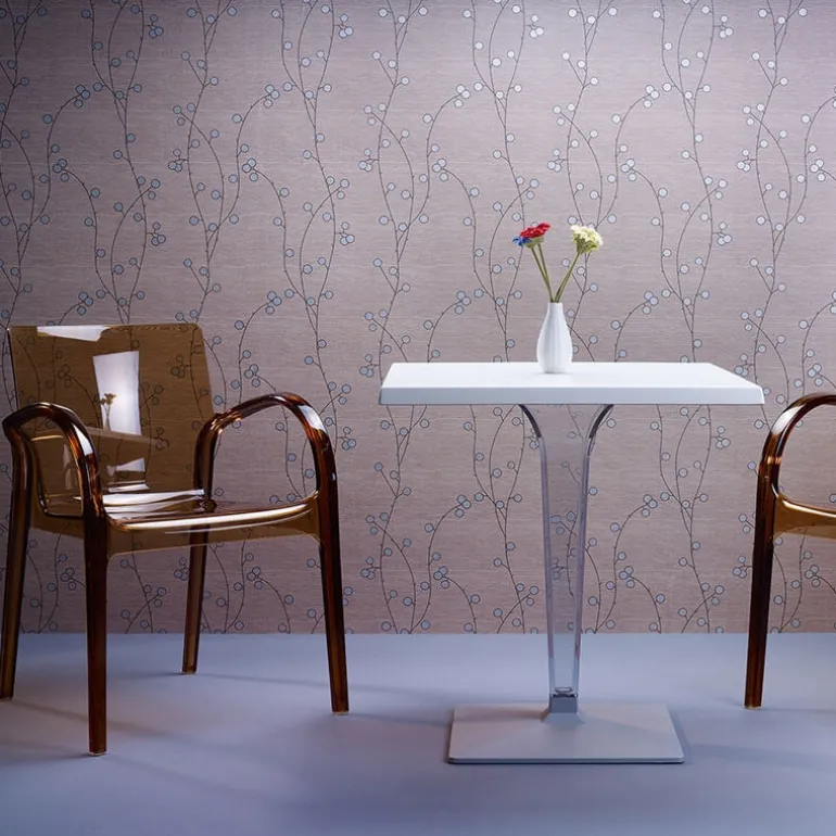 Ice Table carrée en polycarbonate et stratifié