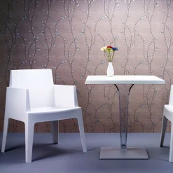 Ice Table carrée en polycarbonate et stratifié