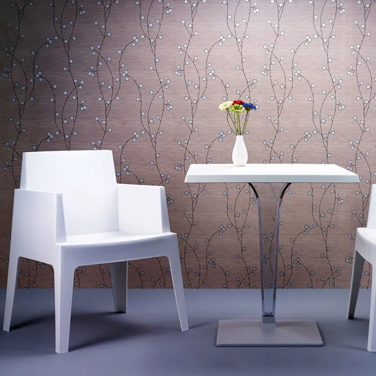 Ice Table carrée en polycarbonate et stratifié