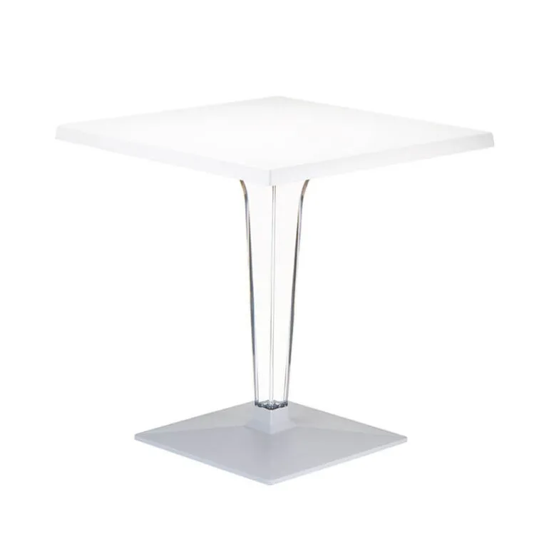 Ice Table carrée en polycarbonate et stratifié