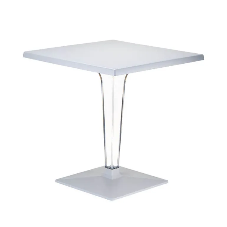 Ice Table carrée en polycarbonate et stratifié
