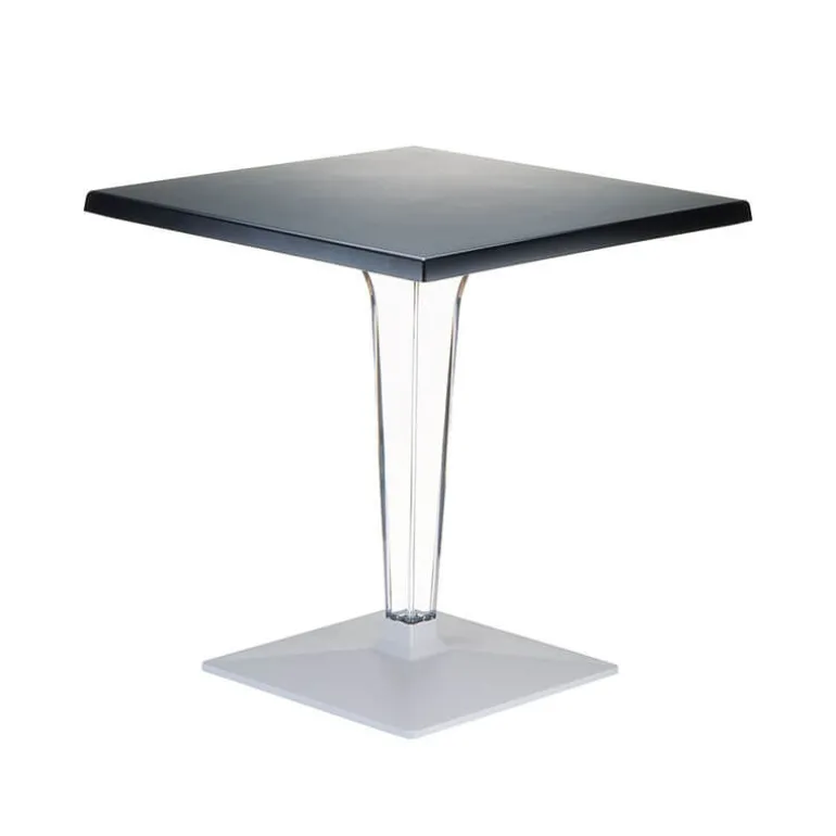 Ice Table carrée en polycarbonate et stratifié