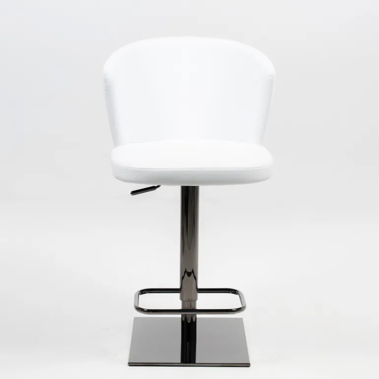 Ines Tabouret réglable et pivotant en synthétique et métal chromé