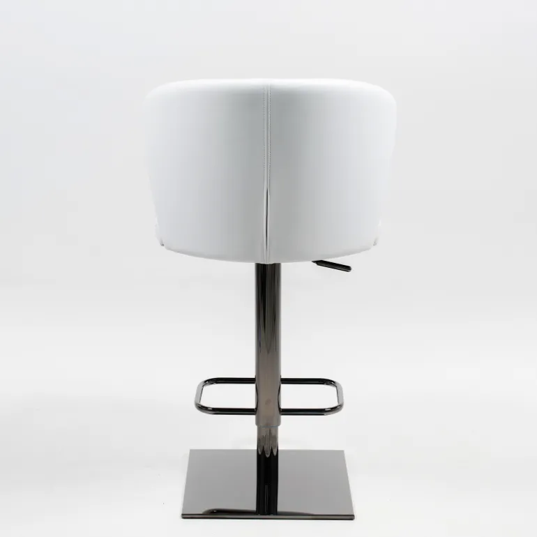 Ines Tabouret réglable et pivotant en synthétique et métal chromé