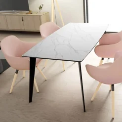 Infiné Table de salle à manger en céramique extensible