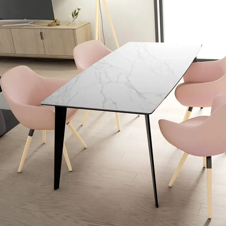 Infiné Table de salle à manger en céramique extensible