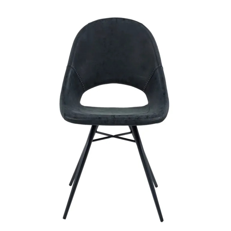 IsabelleChaise design avec coque ajourée en simili noir