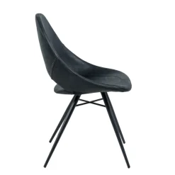 IsabelleChaise design avec coque ajourée en simili noir