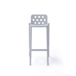 Isidoro Tabouret de bar d'extérieur moderne empilable avec dossier ronds ajourés