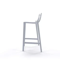 Isidoro Tabouret snack moderne empilable avec dossier ronds ajourés