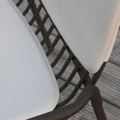 Jasmine Fauteuil de jardin design empilable en métal