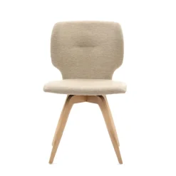 Jeanne Mobitec® Chaise tendance en tissu avec pieds bois