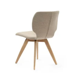 Jeanne Mobitec® Chaise tendance en tissu avec pieds bois