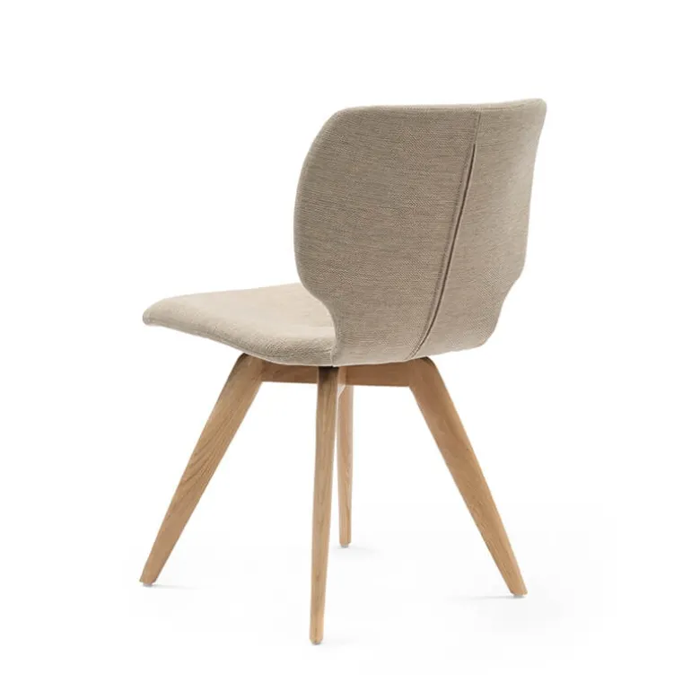 Jeanne Mobitec® Chaise tendance en tissu avec pieds bois