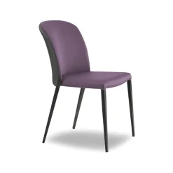 Julie Chaise bicolore moderne italienne avec pieds en métal