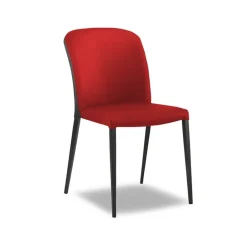 Julie Chaise en tissu bicolore avec pieds métal