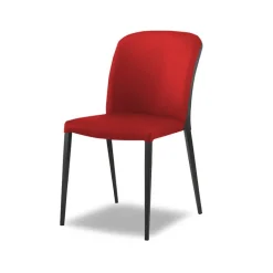 Julie Chaise en tissu bicolore avec pieds métal