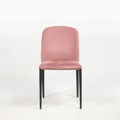 Julie Chaise en tissu italienne avec pieds en métal