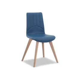 Kansas Chaise moderne avec pieds en bois fabrication italienne