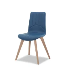 Kansas Chaise moderne avec pieds en bois fabrication italienne