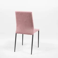 Kendra Ingenia by Bontempi® Chaise moderne en tissu aspect nubuck et métal