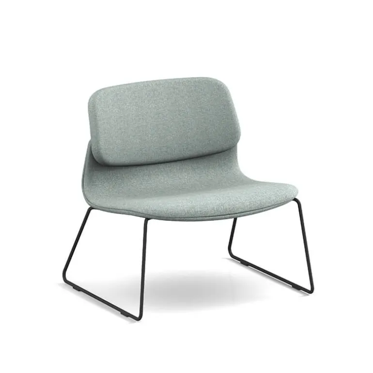 Klik Chauffeuse confortable en tissu avec pieds traineau en métal