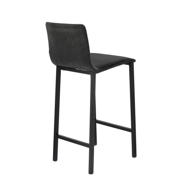 Koko Mobliberica® Tabouret snack en tissu dossier bas avec pieds en métal