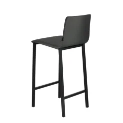 Koko Mobliberica® Tabouret snack en simili dossier bas avec pieds en métal