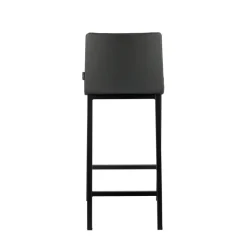Koko Mobliberica® Tabouret snack en simili dossier bas avec pieds en métal
