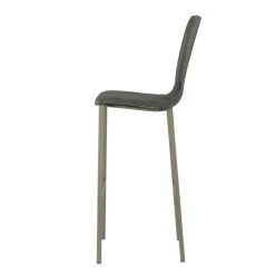 Koko Mobliberica® Tabouret de bar dossier haut en tissu