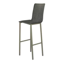 Koko Mobliberica® Tabouret de bar dossier haut en tissu