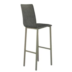 Koko Mobliberica® Tabouret de bar dossier haut en tissu