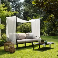 Komodo ombra 3 Canapé de jardin 3 places avec voile d'ombrage fabriqué en Italie