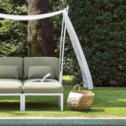 Komodo ombra 3 Canapé de jardin 3 places avec voile d'ombrage fabriqué en Italie
