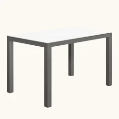 Kyoto bar Table snack moderne extensible en verre et métal