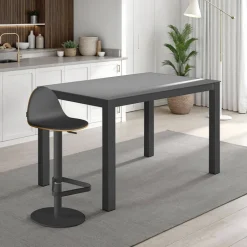 Kyoto bar Table snack moderne en verre et métal