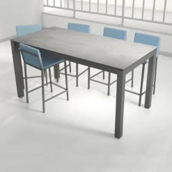 Kyoto bar Table snack rectangulaire en céramique et métal