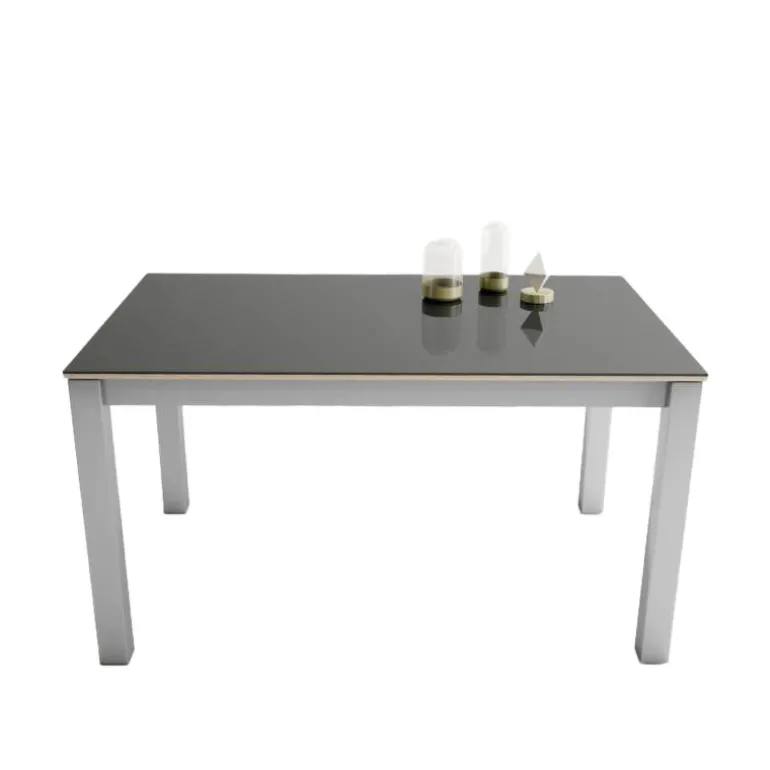 Kyoto Table moderne rectangulaire en verre et métal