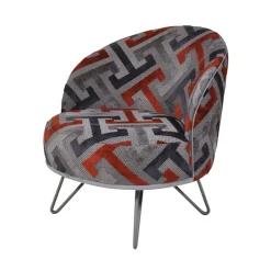 Léa Fauteuil lounge design art déco avec pieds épingle fabrication française