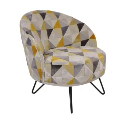 Léa Fauteuil lounge design art déco avec pieds épingle fabrication française