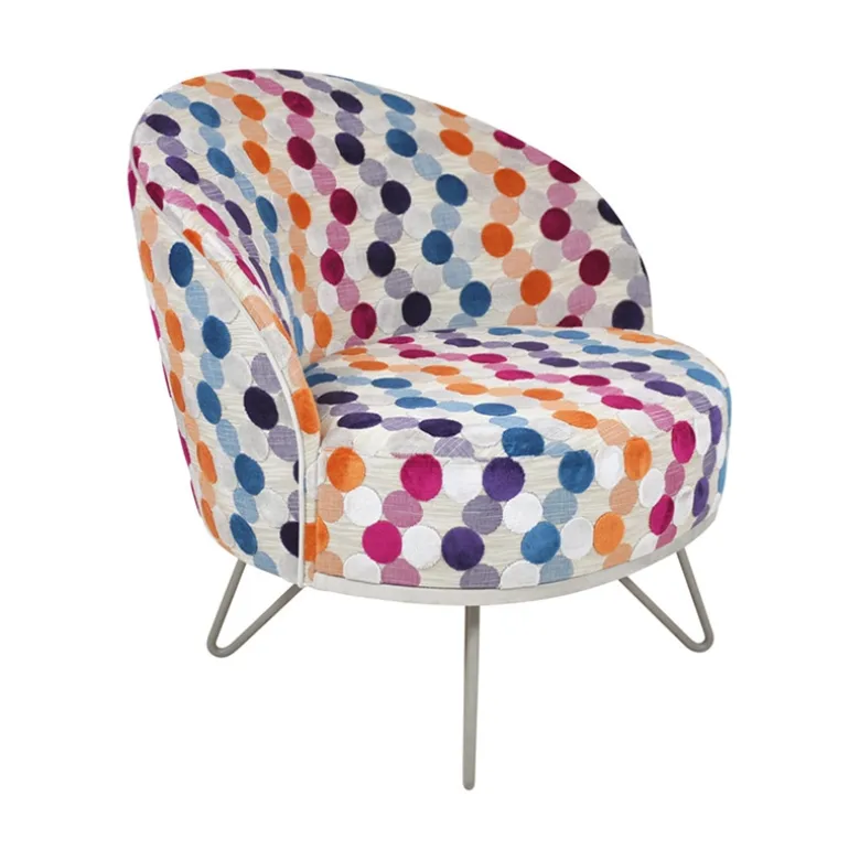 Léa Fauteuil lounge design art déco avec pieds épingle fabrication française