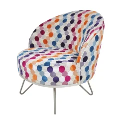 Léa Fauteuil lounge design art déco avec pieds épingle fabrication française