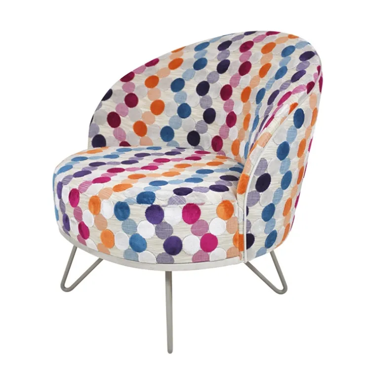 Léa Fauteuil lounge design art déco avec pieds épingle fabrication française