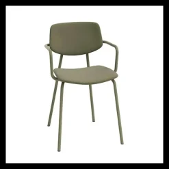 Lago Chaise avec accoudoirs vintage rembourrée en simili