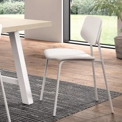 Lago Chaise de cuisine vintage rembourrée en simili