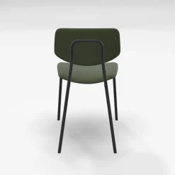 Lago Chaise vintage en tissu et structure métal