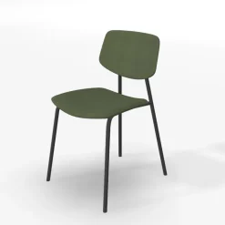 Lago Chaise vintage en tissu et structure métal