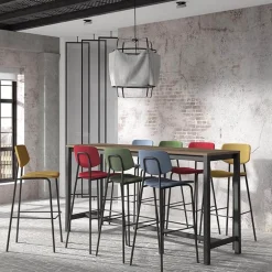 Lago Tabouret de bar style vintage rembourré en simili