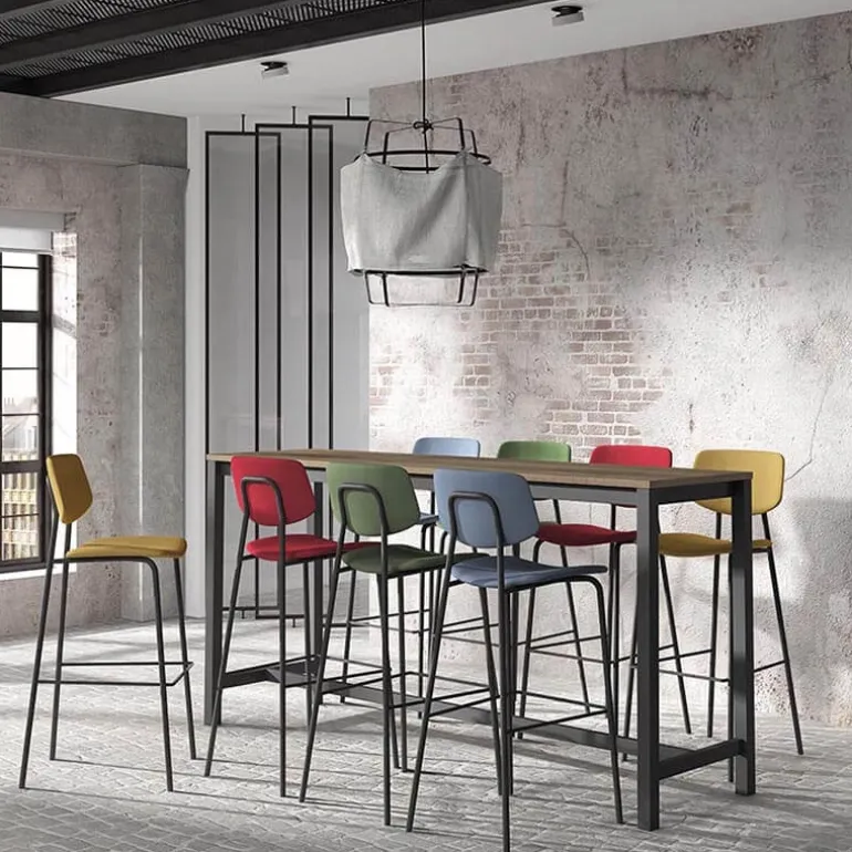 Lago Tabouret de bar style vintage rembourré en simili