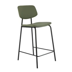 Lago Tabouret snack vintage rembourré en simili fabriqué en Belgique